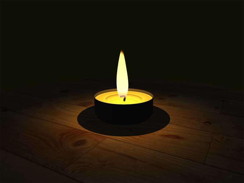 木板上的火焰蜡烛3D特效代码-QQ沐编程