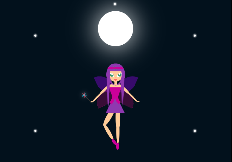 CSS3实现月光下飞舞的美丽精灵动画特效代码-QQ沐编程